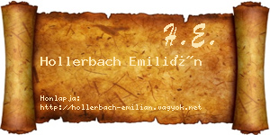 Hollerbach Emilián névjegykártya